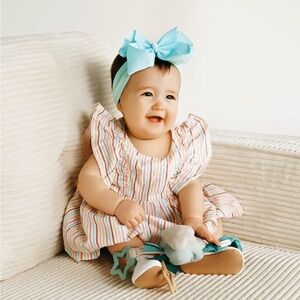 Striped Baby Dress with Bloomers
